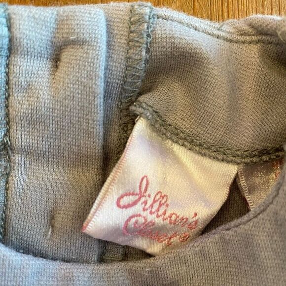 Jillian’s Closet Gray Dress Polka Dot Trim Infant Size 6-9 Months - Picture 5 of 14